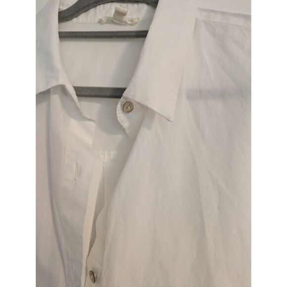 Eileen Fisher Cotton Poplin Shirt M Collared Button-Up Tunic Casual Medium - Picture 4 of 8